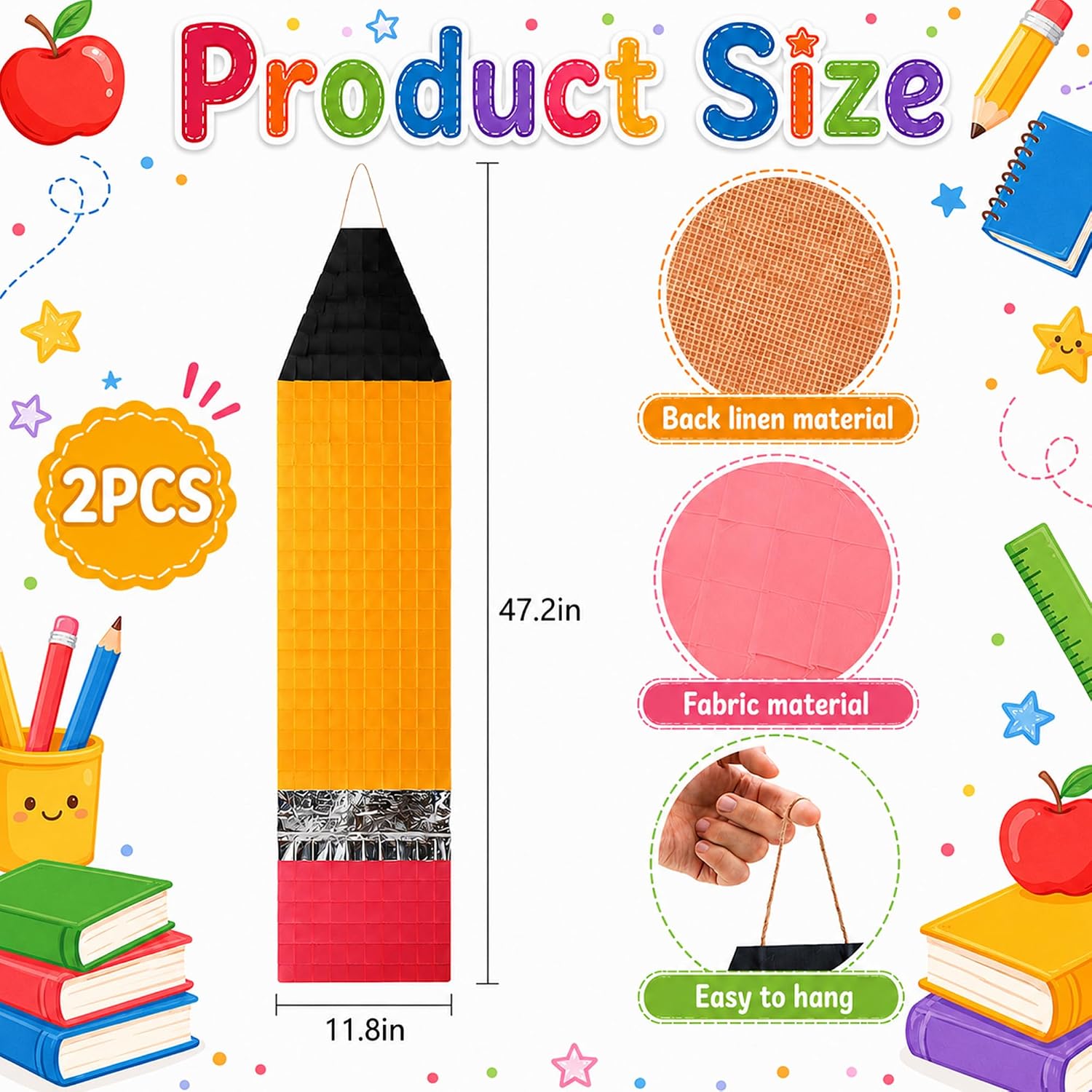 Detalle de Pencil Classroom Banner, 2-Pack