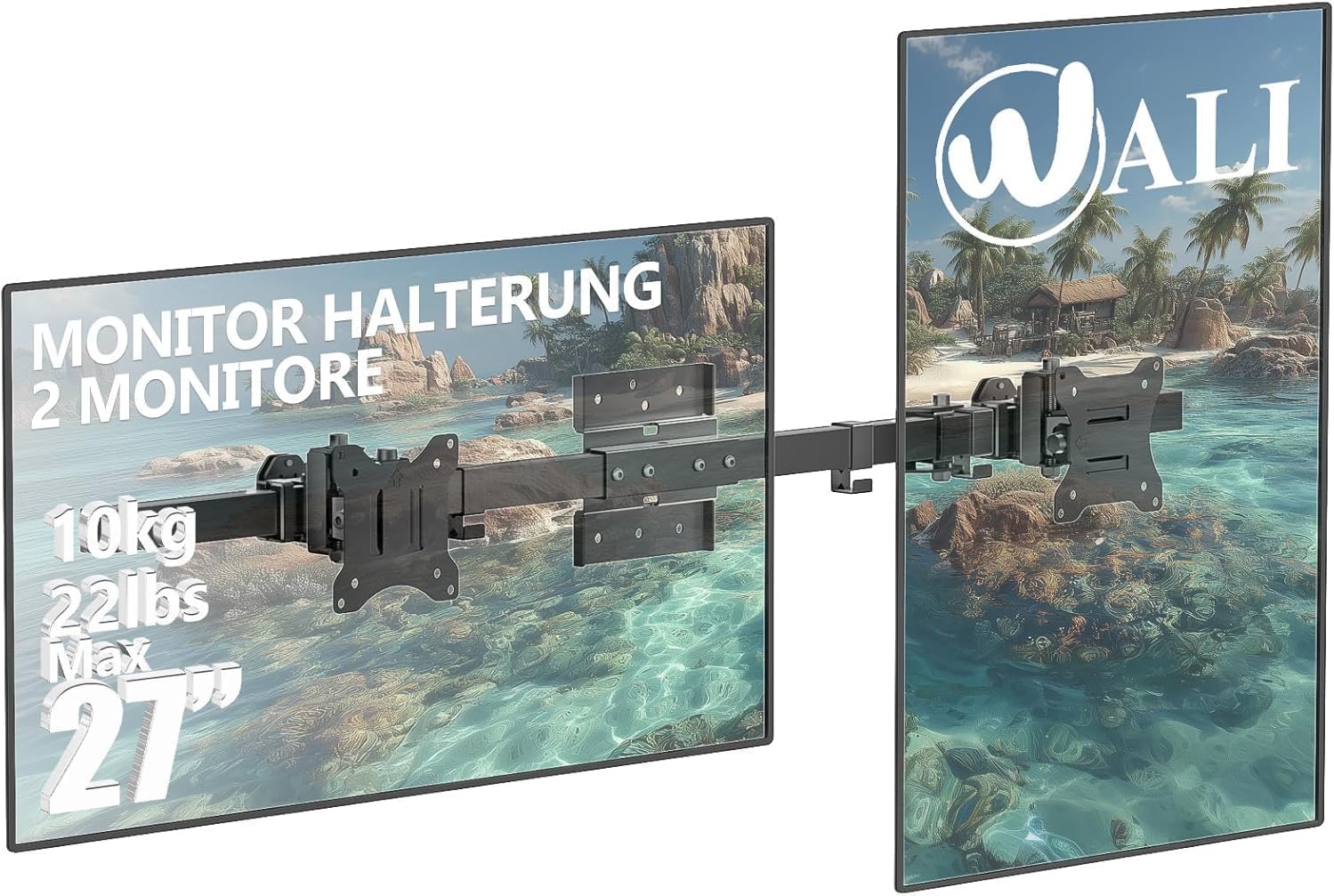 Detalle de WALI Dual Monitor Wandhalterung
