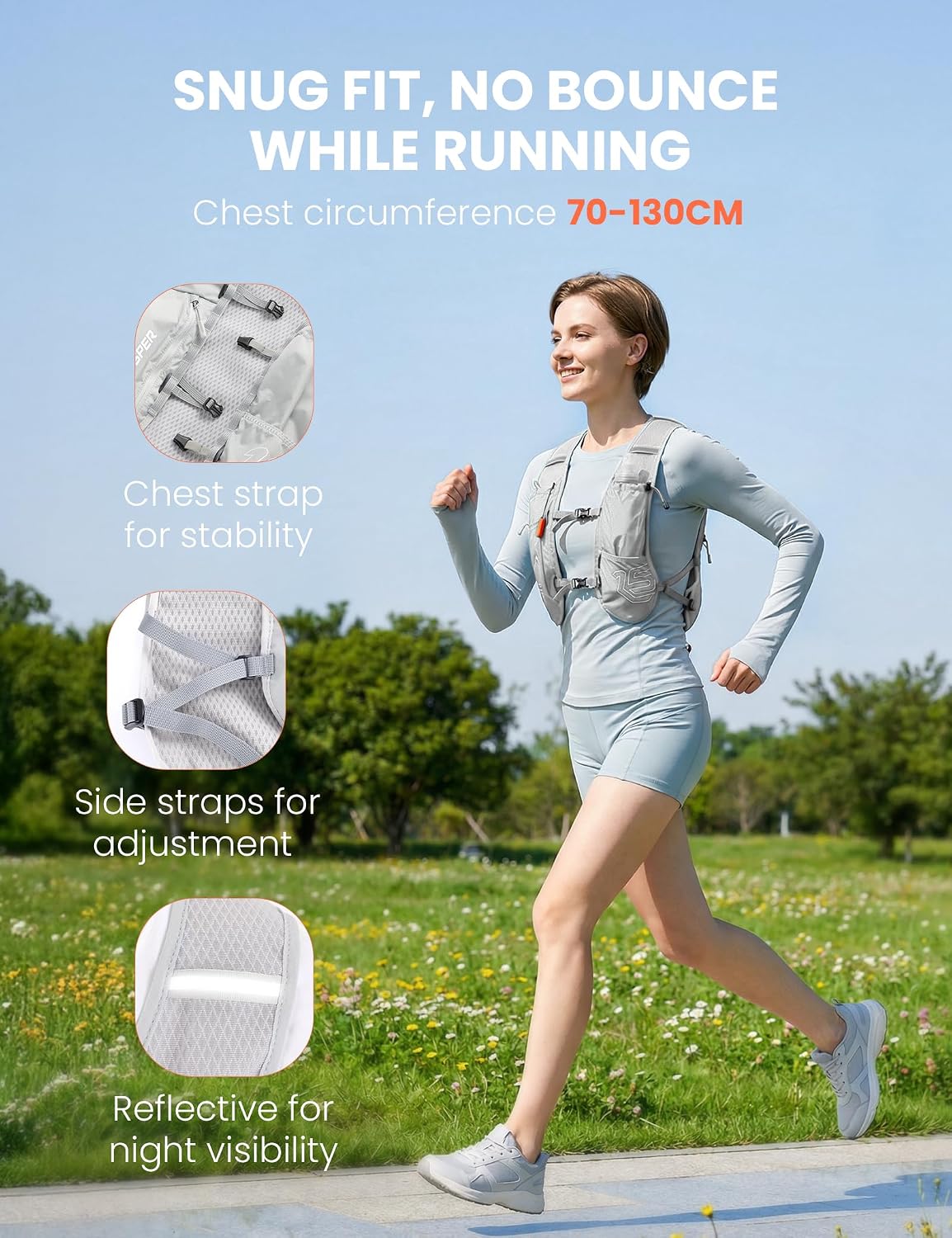 Thumbnail 1 de SKYSPER Gilet Idratazione 12L – Zaino da Corsa 500 ml: leggerezza, comfort e versatilità per trail e maratone