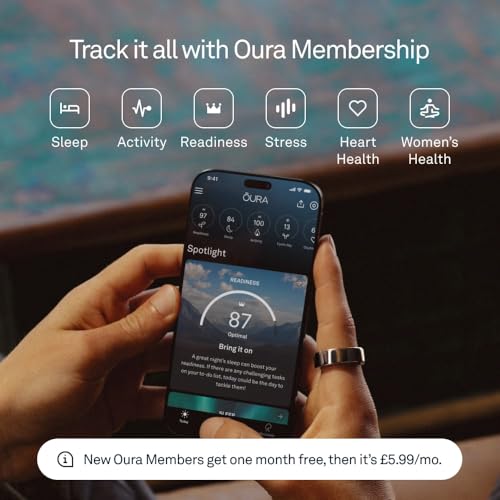Thumbnail 3 de Oura Smart Ring 4 - Silver (Size 10): Sleep, Heart Rate and Fitness Tracking Wearable