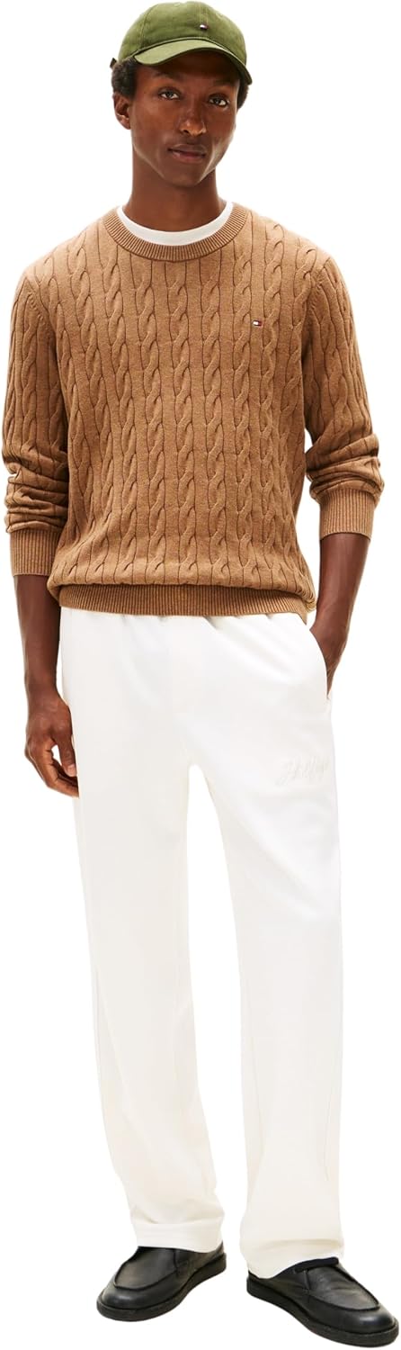 Detalle 2 de Tommy Hilfiger Classic Cotton Cable Crew Neck suéter 100% algodón