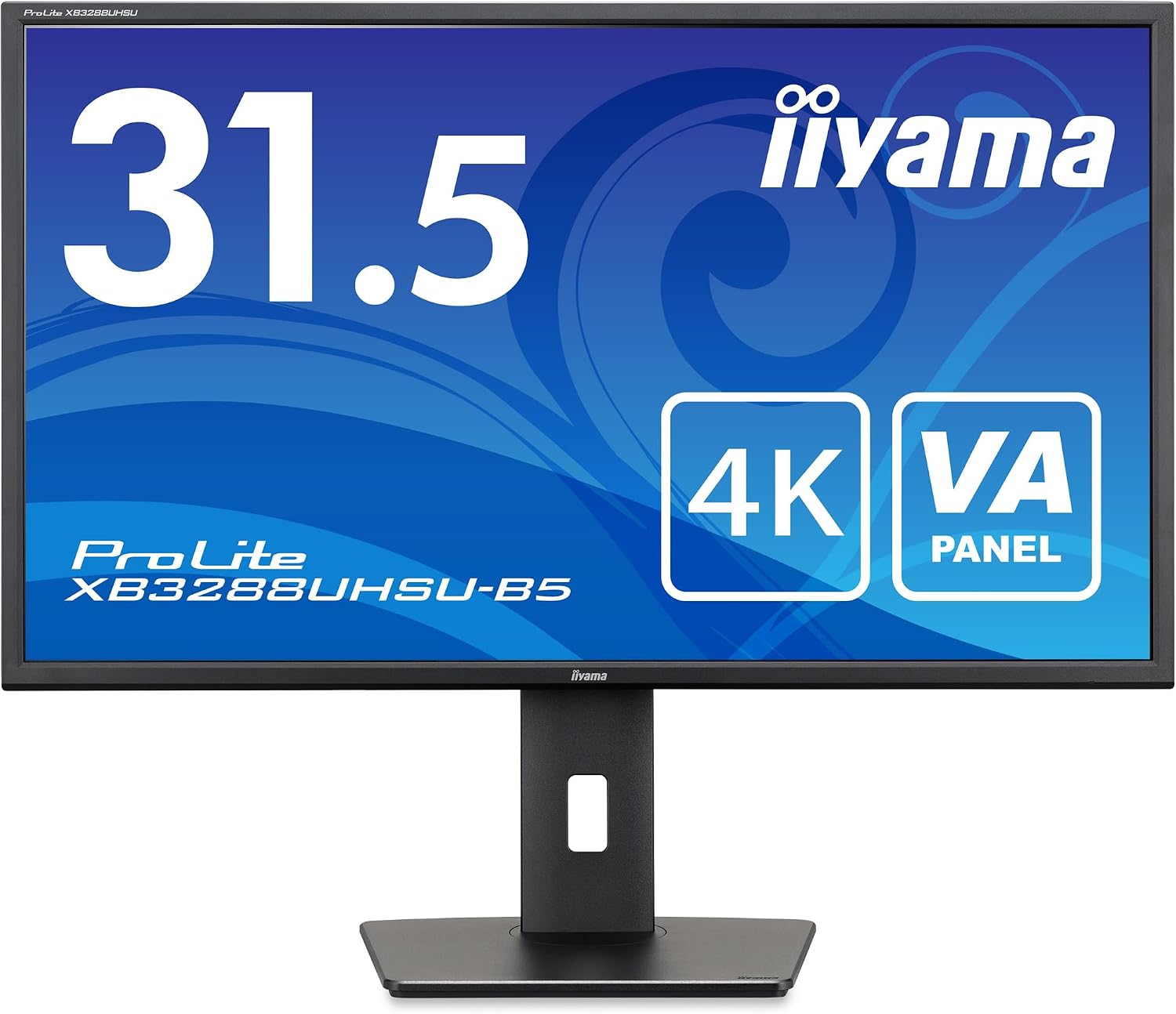 Detalle de iiyama XB3288UHSU-B5 31.5型4K UHD VA液晶モニター 高さ・角度調整対応