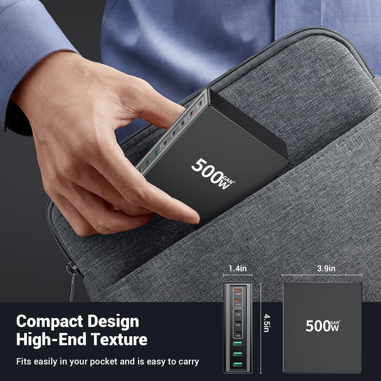 Thumbnail 6 de 500W USB C Charger Block 8‑Port GaN Station