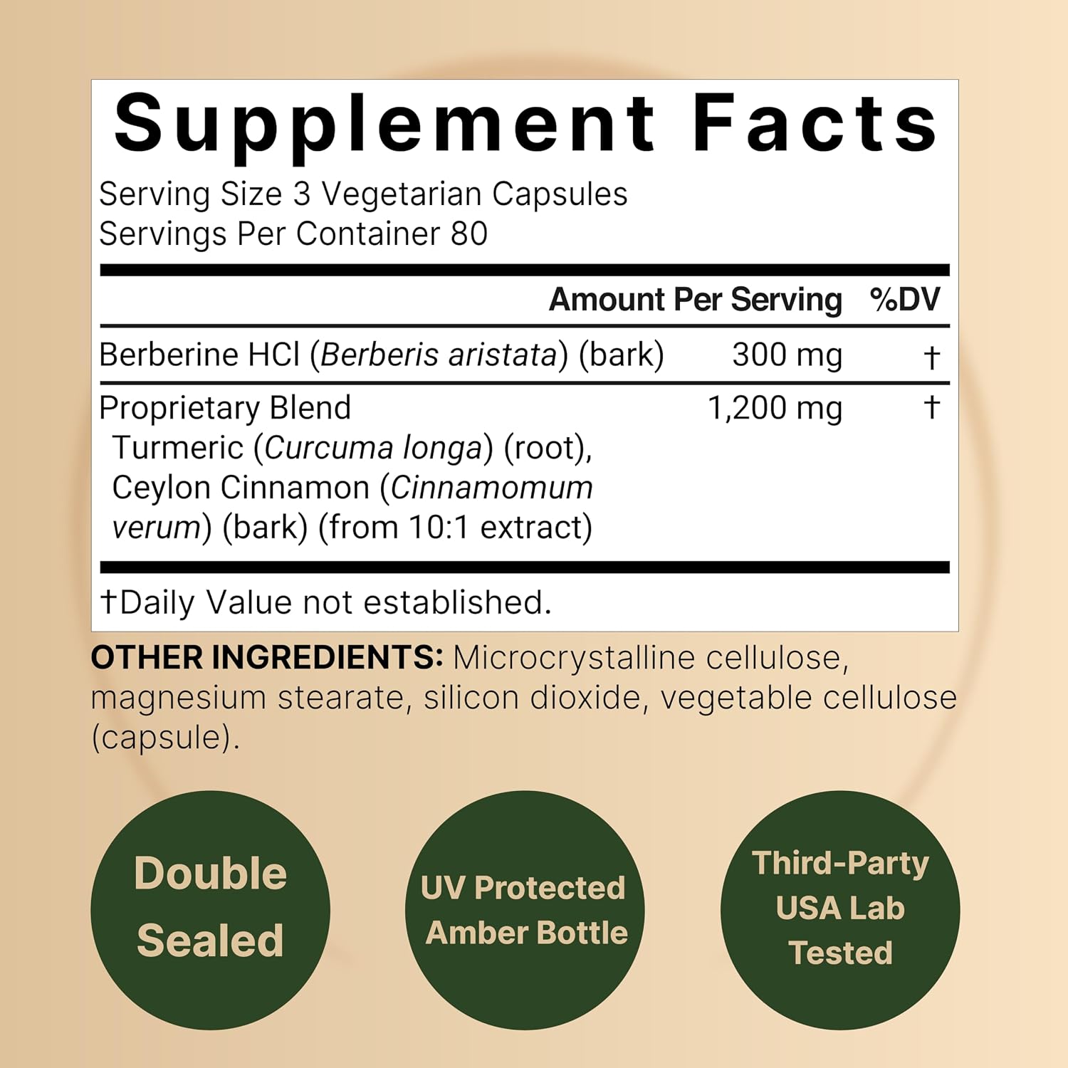 Detalle de NatureBell Berberine Supplement 240 Capsules
