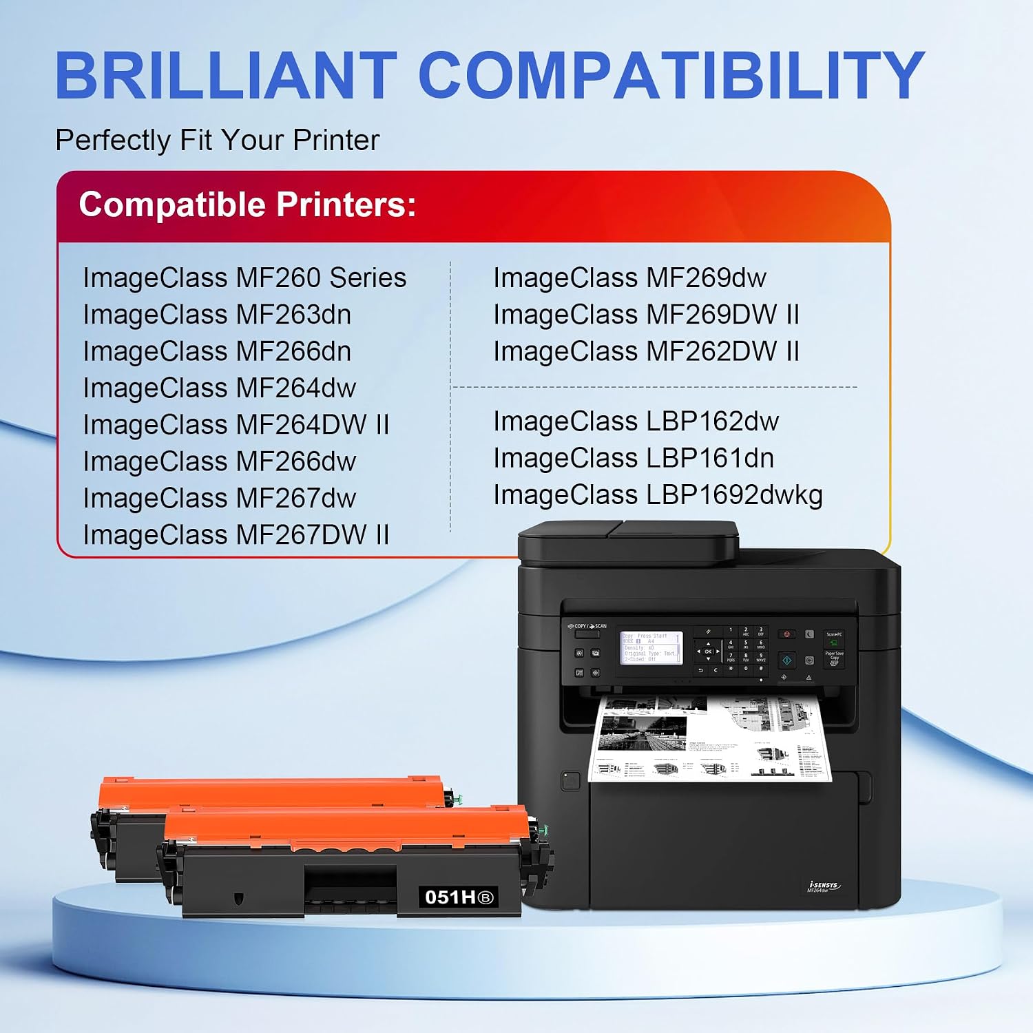 Detalle 2 de Toner Kingdom 051h toner cartridge 2 black, 2-pack compatible black toner