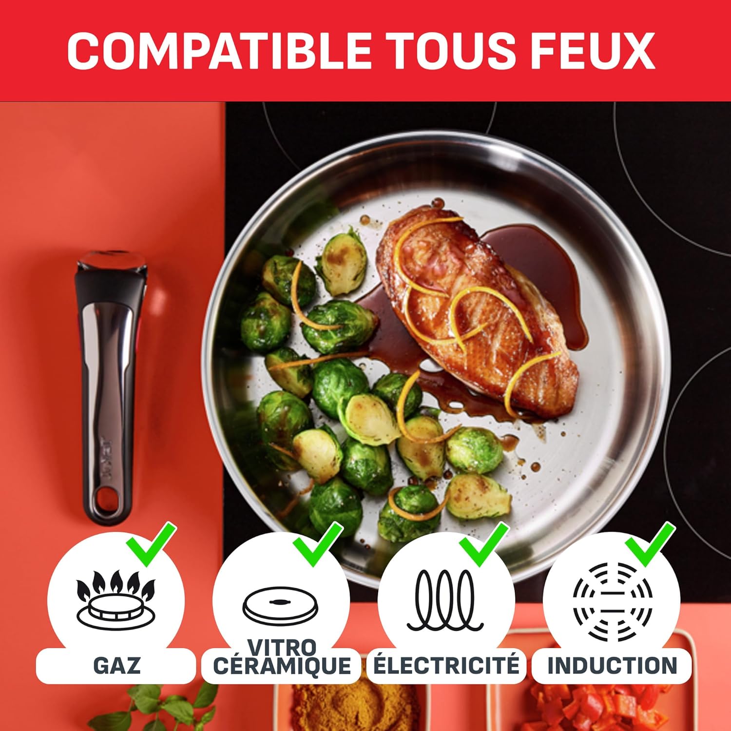 Detalle 2 de Tefal Ingenio Preference On L898S334 casseroles empilables 16–20 cm
