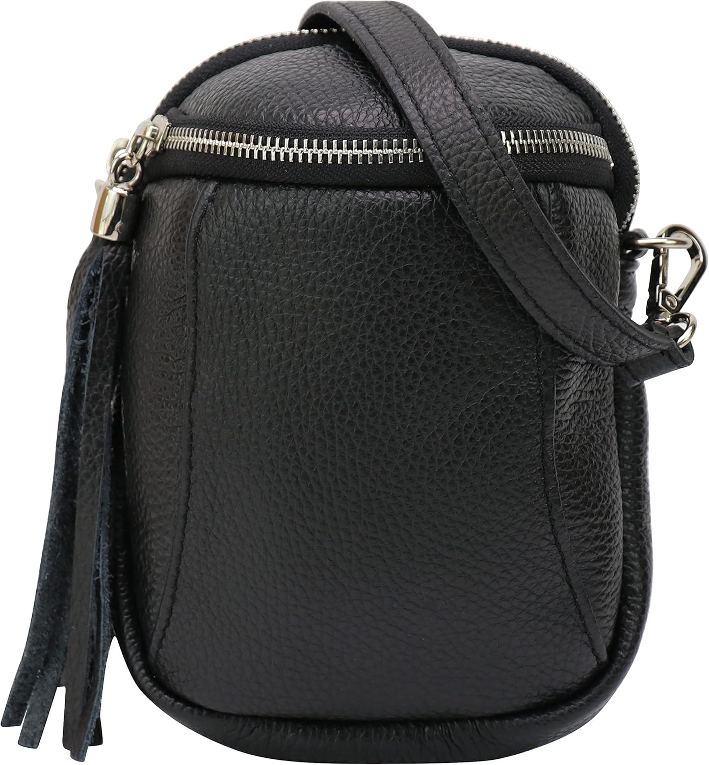 Detalle de SH Leder Emma G328 – Sac bandoulière multifonction en cuir véritable pour femme (14 x 19,5 cm, réglable)