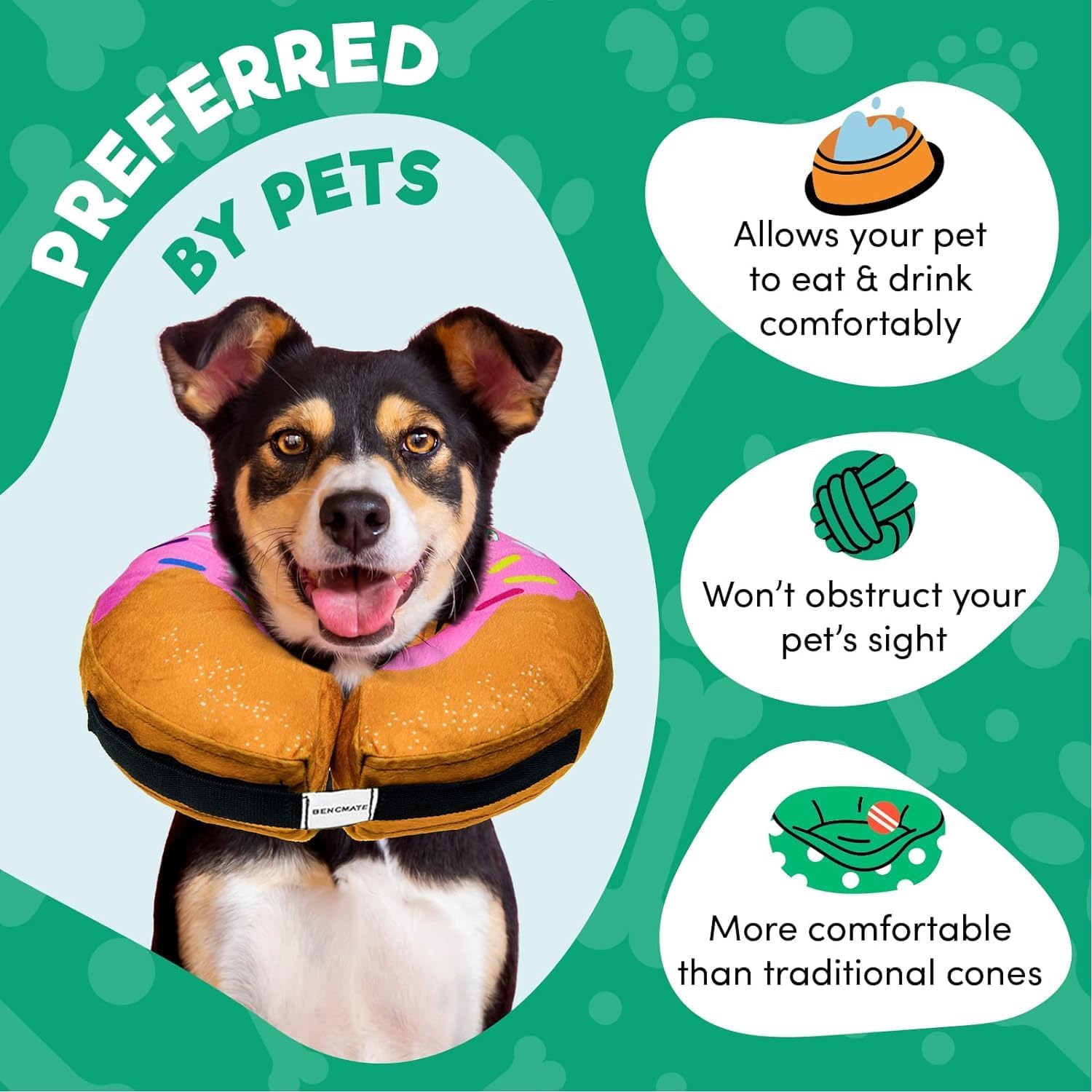 Detalle de BENCMATE Protective Inflatable Collar for Dogs and Cats – Large
