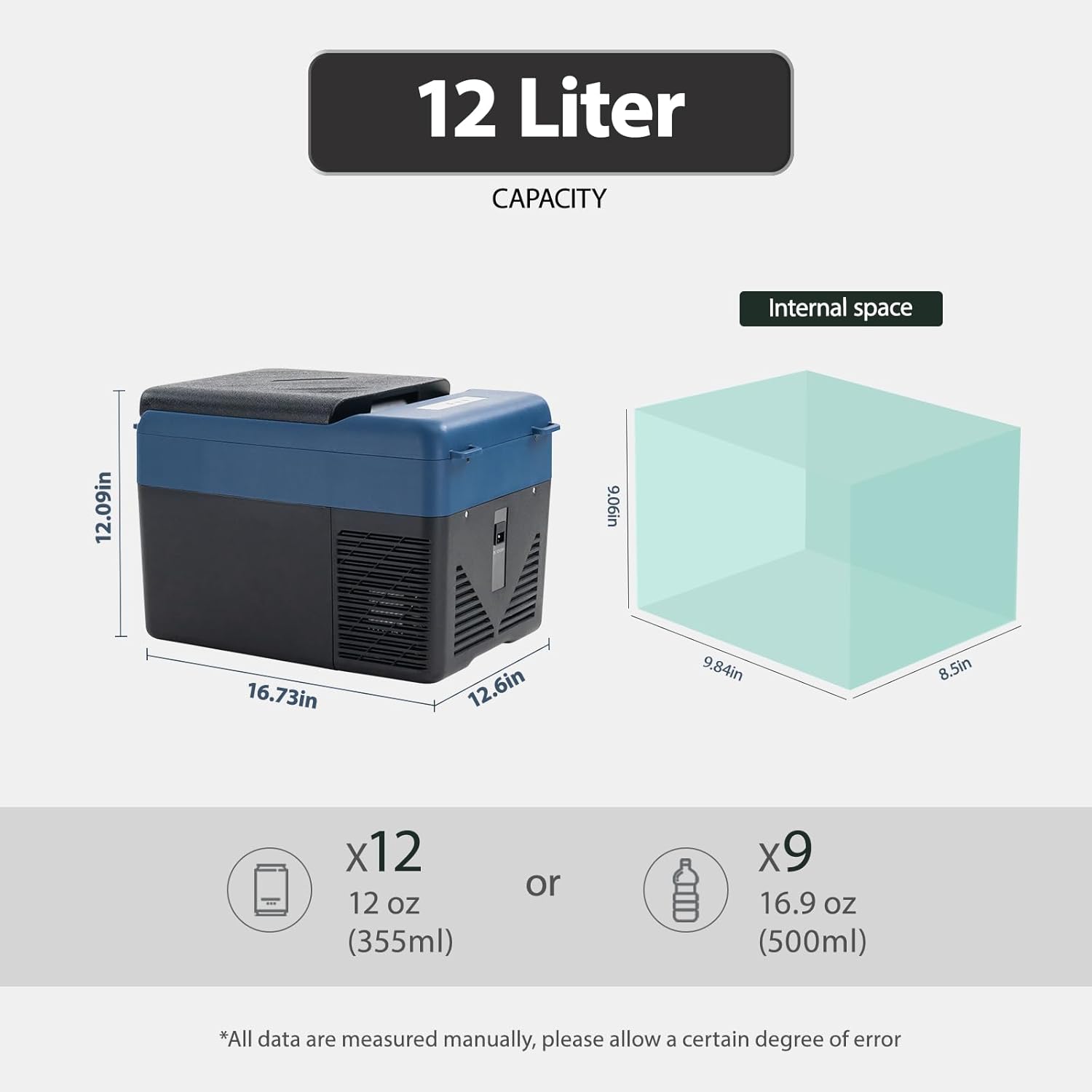 Detalle de zcamp KI12 12L Series Compressor Car Refrigerator: Portable 12V/24V Cooler and Freezer