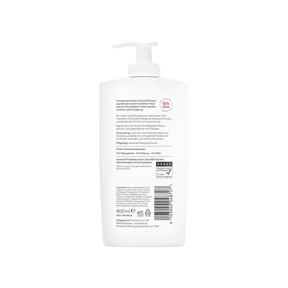 Thumbnail 1 de Sebamed Urea 10% Akut Lotion Parfümfrei – Intensivfeuchtigkeit für extrem trockene Haut (400 ml)