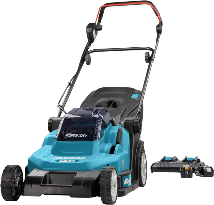 Detalle de Makita DLM432PT2 Rasenmäher mit 2x 5,0 Ah