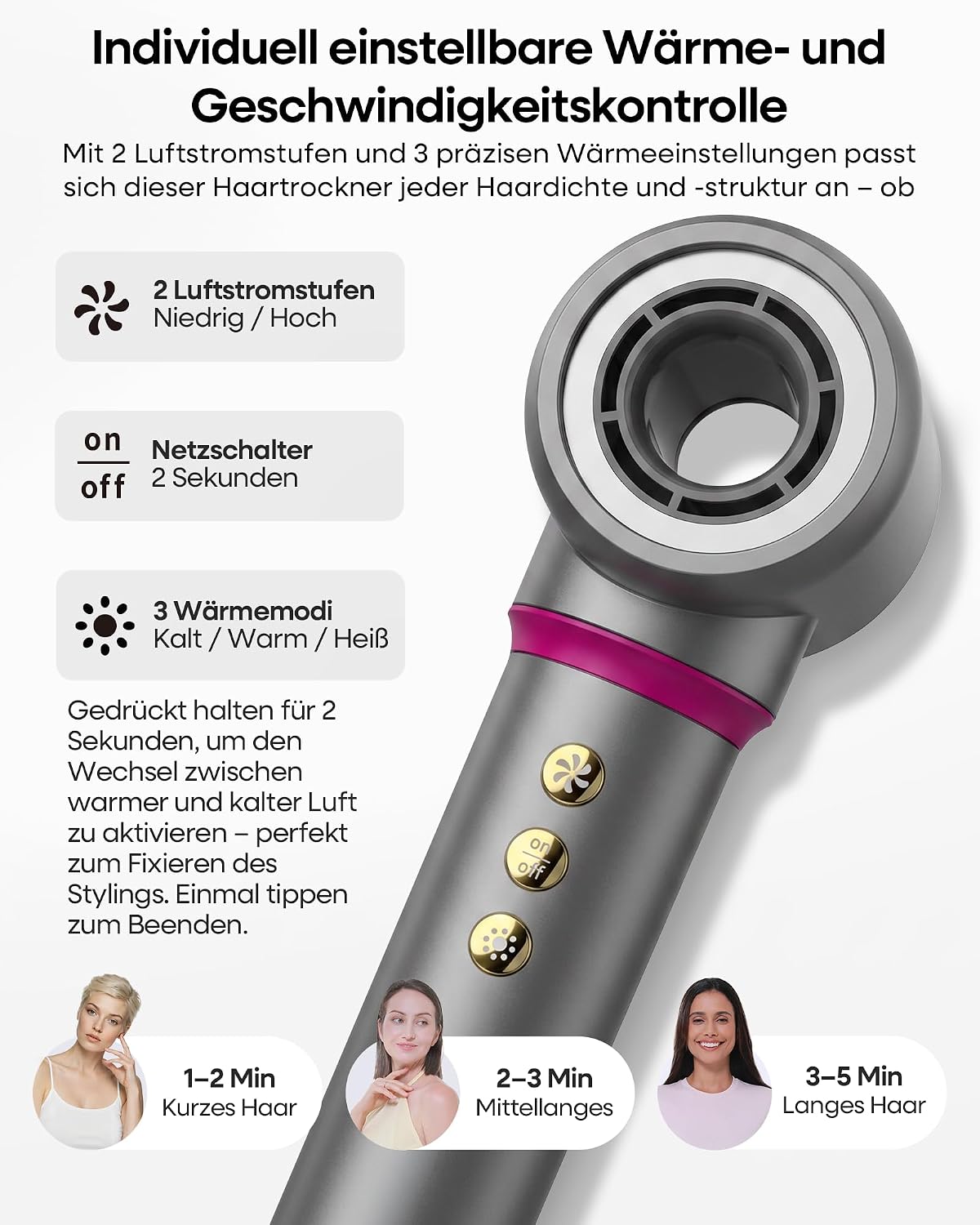 Thumbnail 5 de okaydeer 7-in-1 Hairstyler Airstyler Lockenstab 1,0 kW