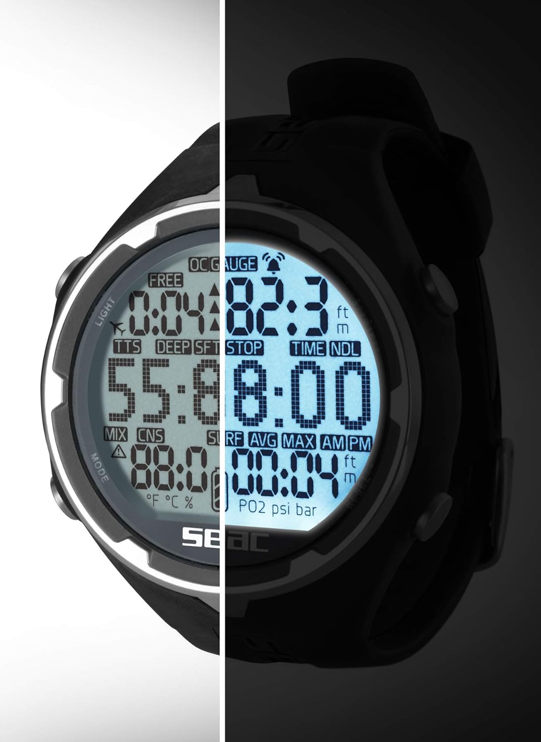 Thumbnail 1 de Seac Action computer subacqueo per immersioni e freediving con Dive Log e allarmi di sicurezza