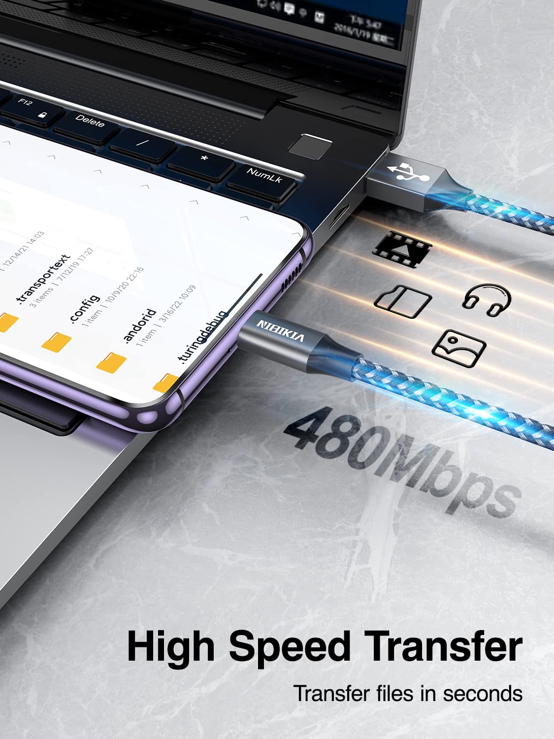 Thumbnail 2 de NIBIKIA USB C Kabel 2M+2M Typ C Ladekabel