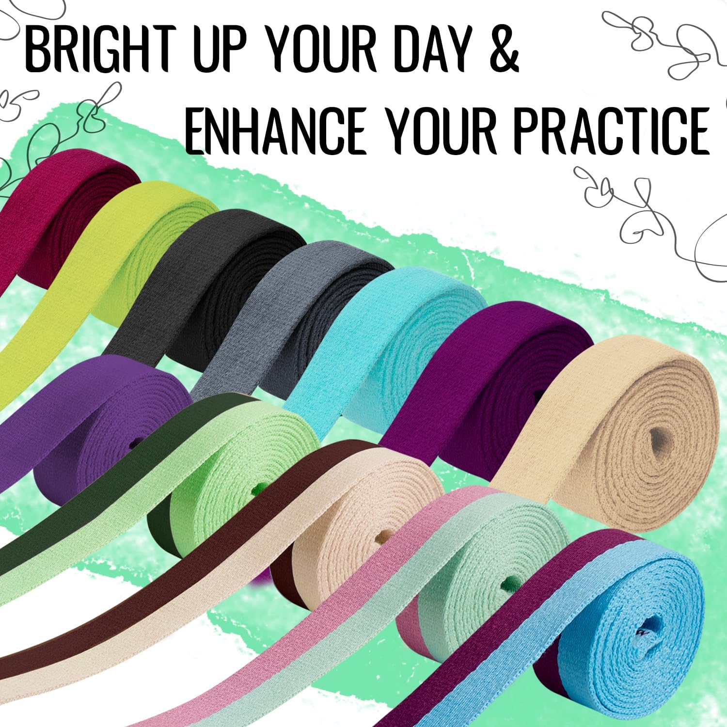 Thumbnail 6 de TECEUM Yoga Mat Strap, 85-Inch Cotton-Blend Carrier and Stretching Strap