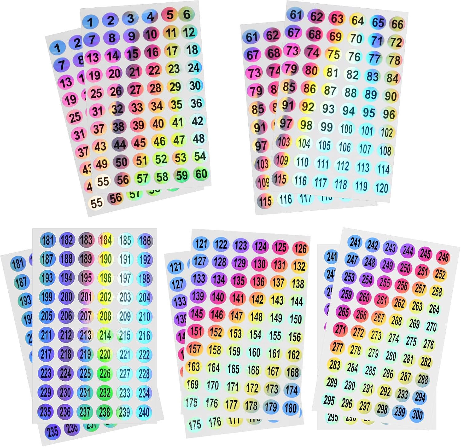 OSDUE 600 autocollants numérotés 10 mm 🔖