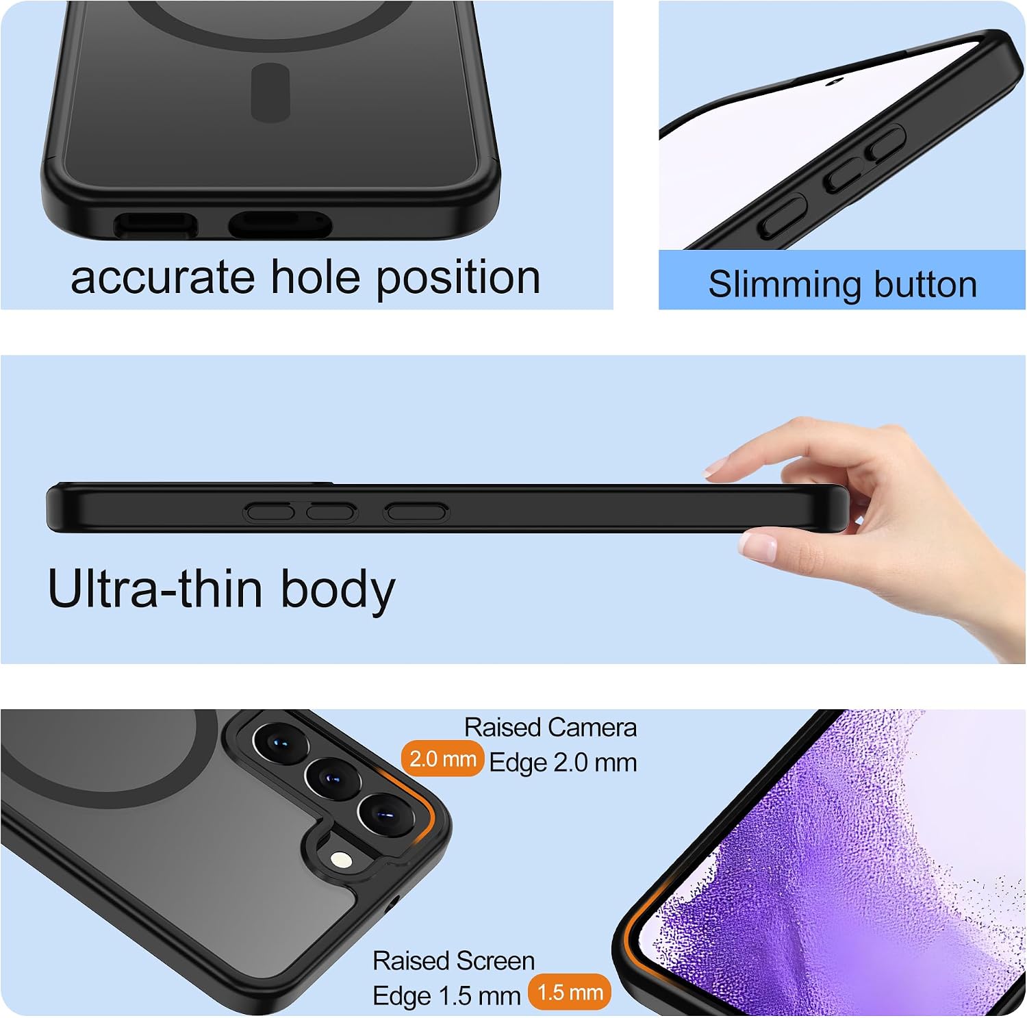 Thumbnail 5 de Pilaru Magnetic Samsung S22 case with 2 screen protectors