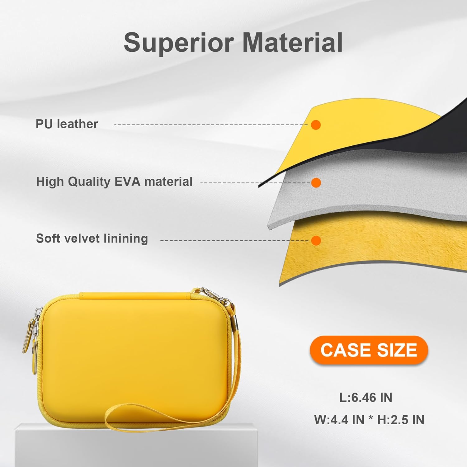 Detalle de RAIALL Hard Case for Kodak Mini 2 Retro 4PASS Portable Photo Printer (Yellow)