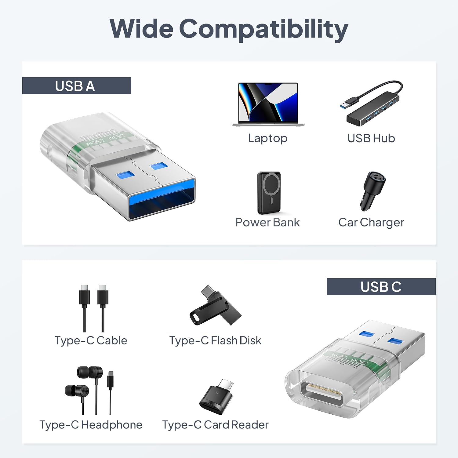 Detalle 2 de Elebase E/CA/USB/3.0/TO/USB/C/ADAPTER/TRANS/4P USB 3.0 to USB-C Adapter, 10Gbps