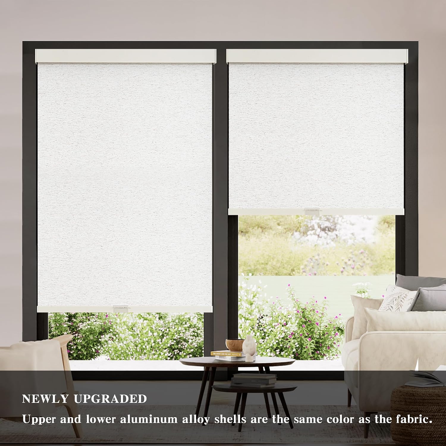 Detalle 2 de AOSKY 6f62ef08-c475-47d7-a13e-57f56a324146 Cordless Blackout Shade, Linen Beige