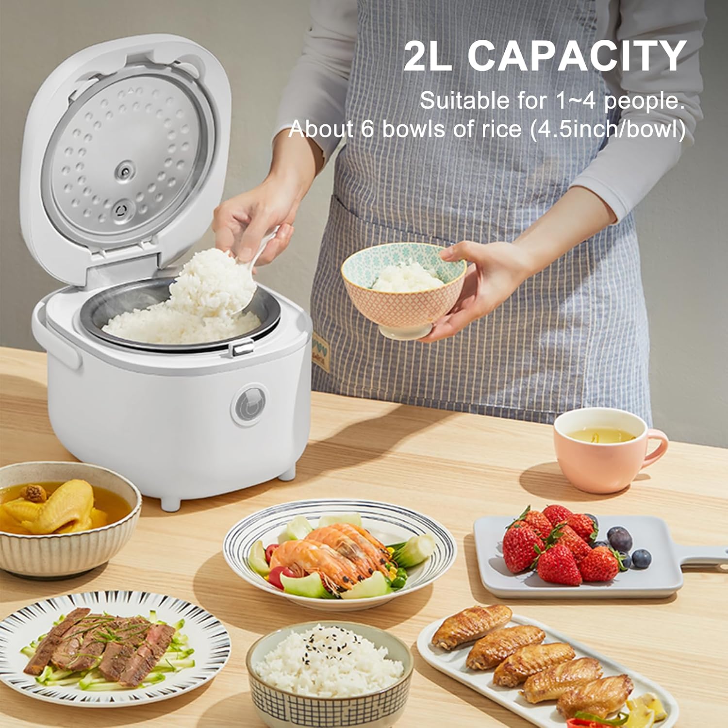 Detalle 2 de Bear 6 Multifunctional 4-Cup Rice Cooker