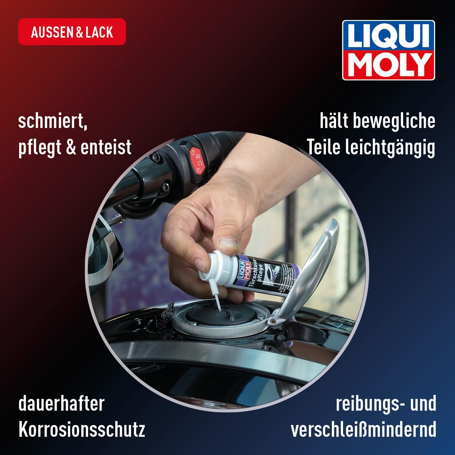 Detalle de LIQUI MOLY Türschlosspflege – Enteiser & Schmiermittel für Schließzylinder, Zündschlösser und Türschlösser (50 ml)