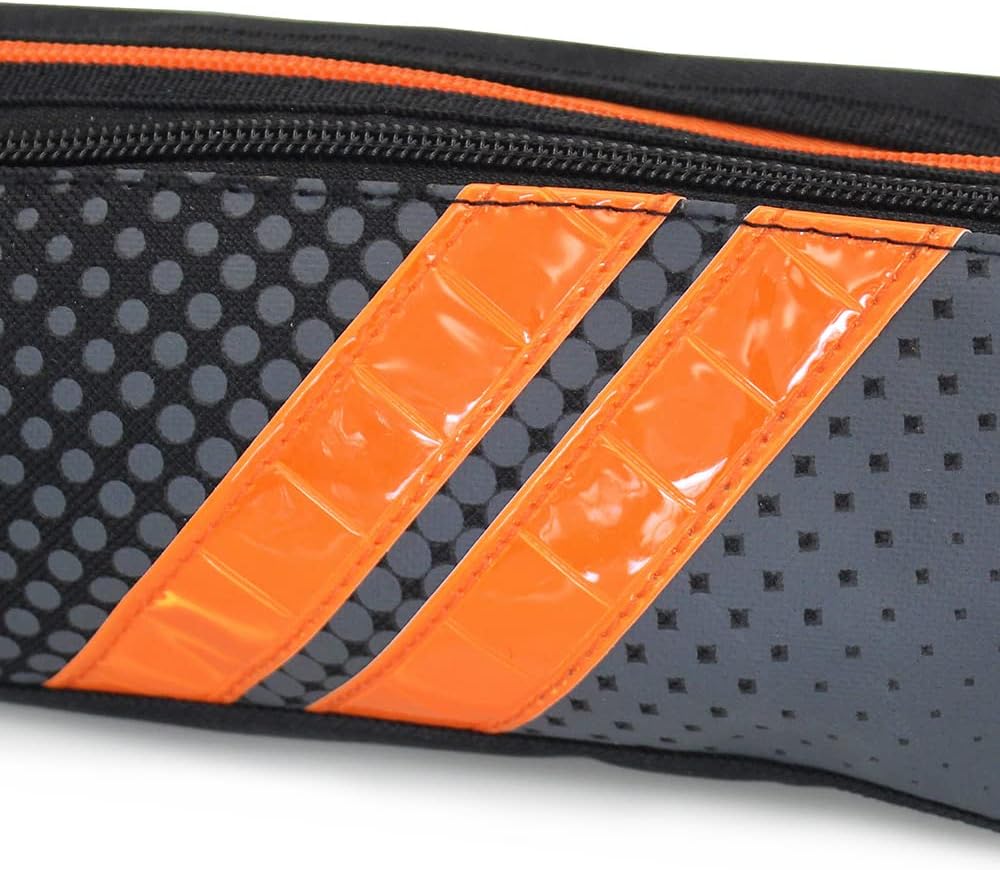 Thumbnail 5 de Fashion Stationery Pencil Case – Large Capacity Two‑Zip Case for Students (Black, Orange & Grey)