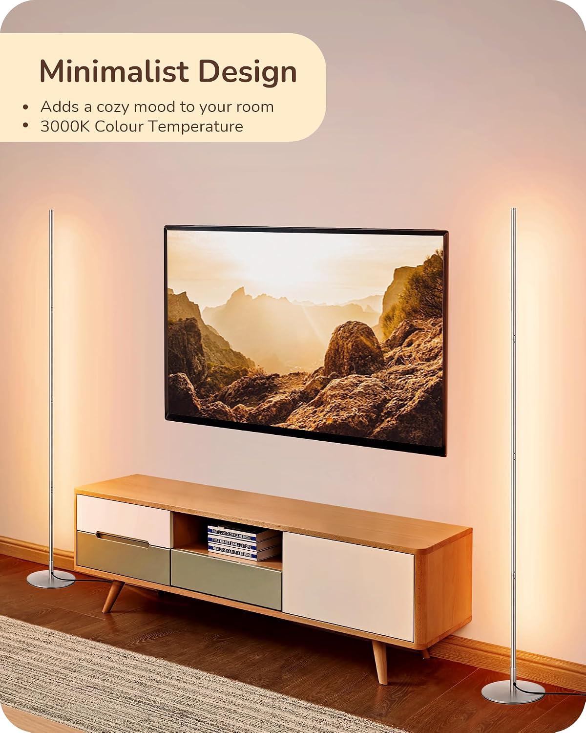Thumbnail 3 de EDISHINE 2 Pack LED Floor Lamp 146cm