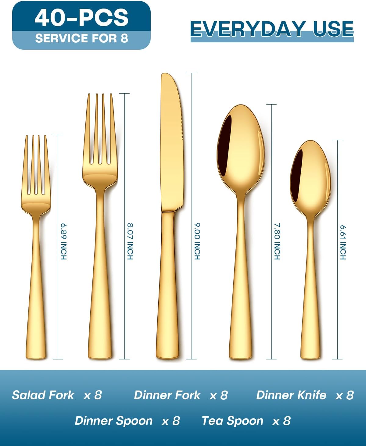 Detalle 2 de Stapava 40-Piece Flatware Set