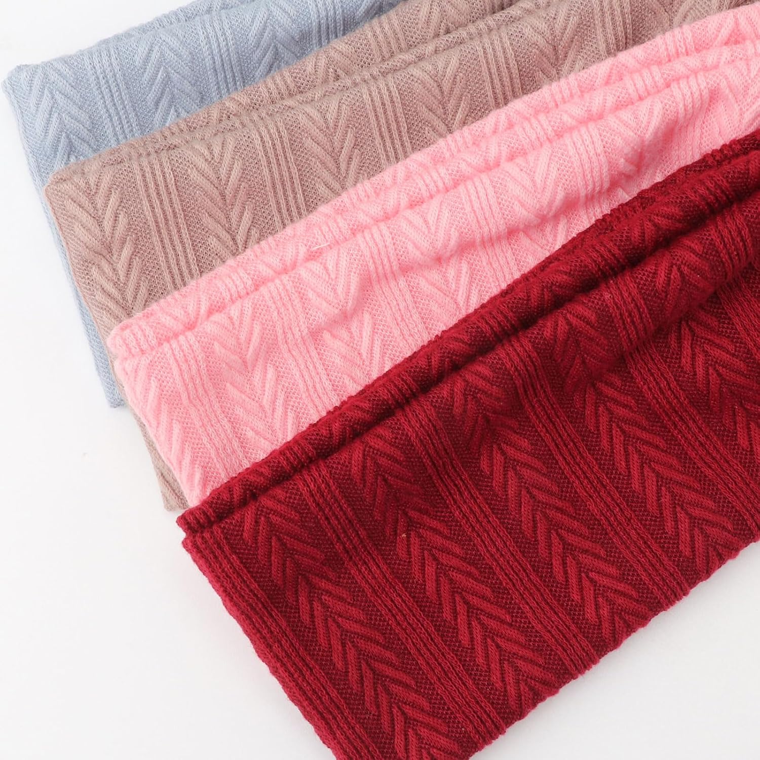 Detalle de DRESHOW 6er-Set Damen Boho Stirnband – elastisch, bedruckt, Knotenknoten Kopfband