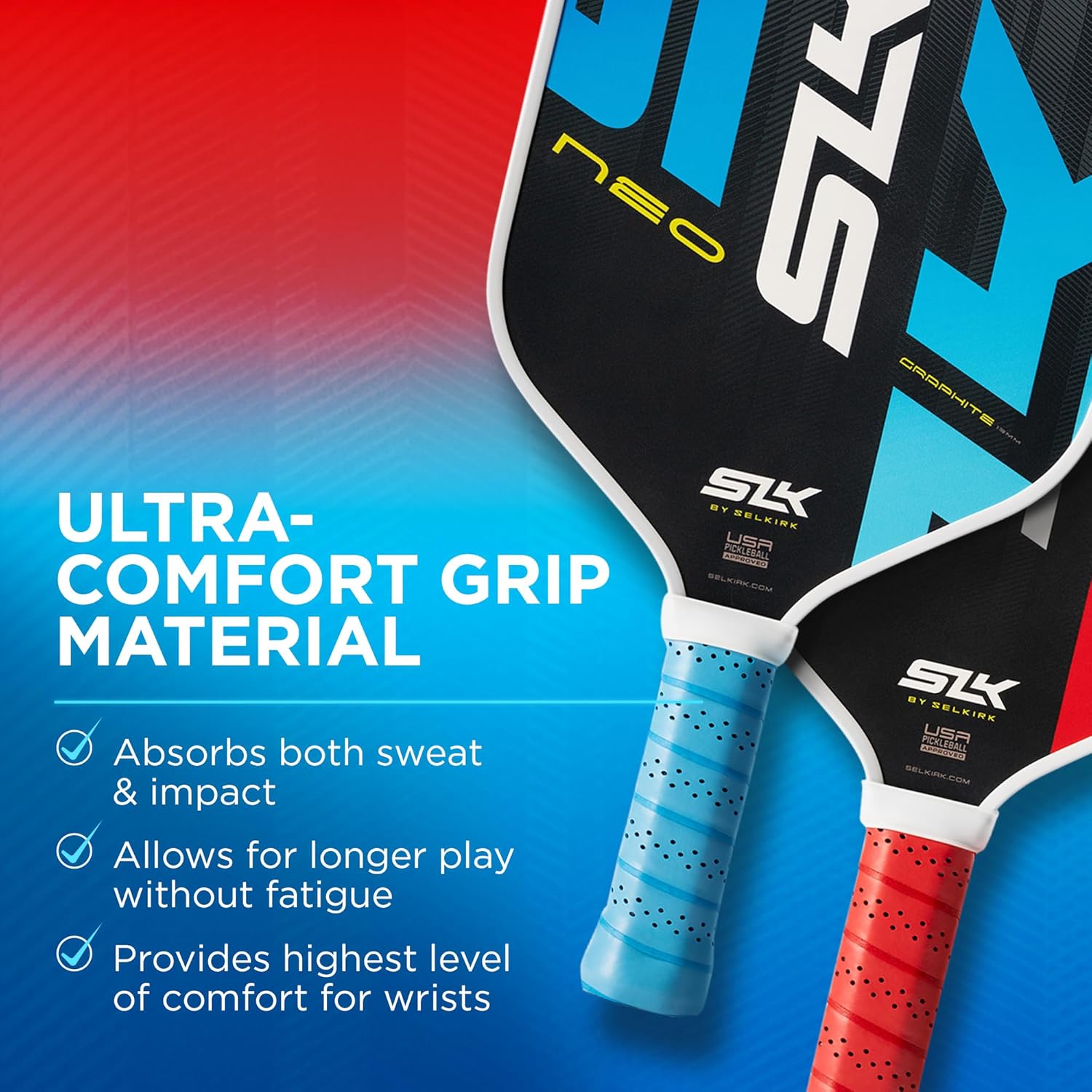 Detalle de Selkirk Sport SLK Pickleball Paddles Set of 2 (SLK Neo Graphite, SLK Neo Fiberglass or SLK Atlas Bundle)