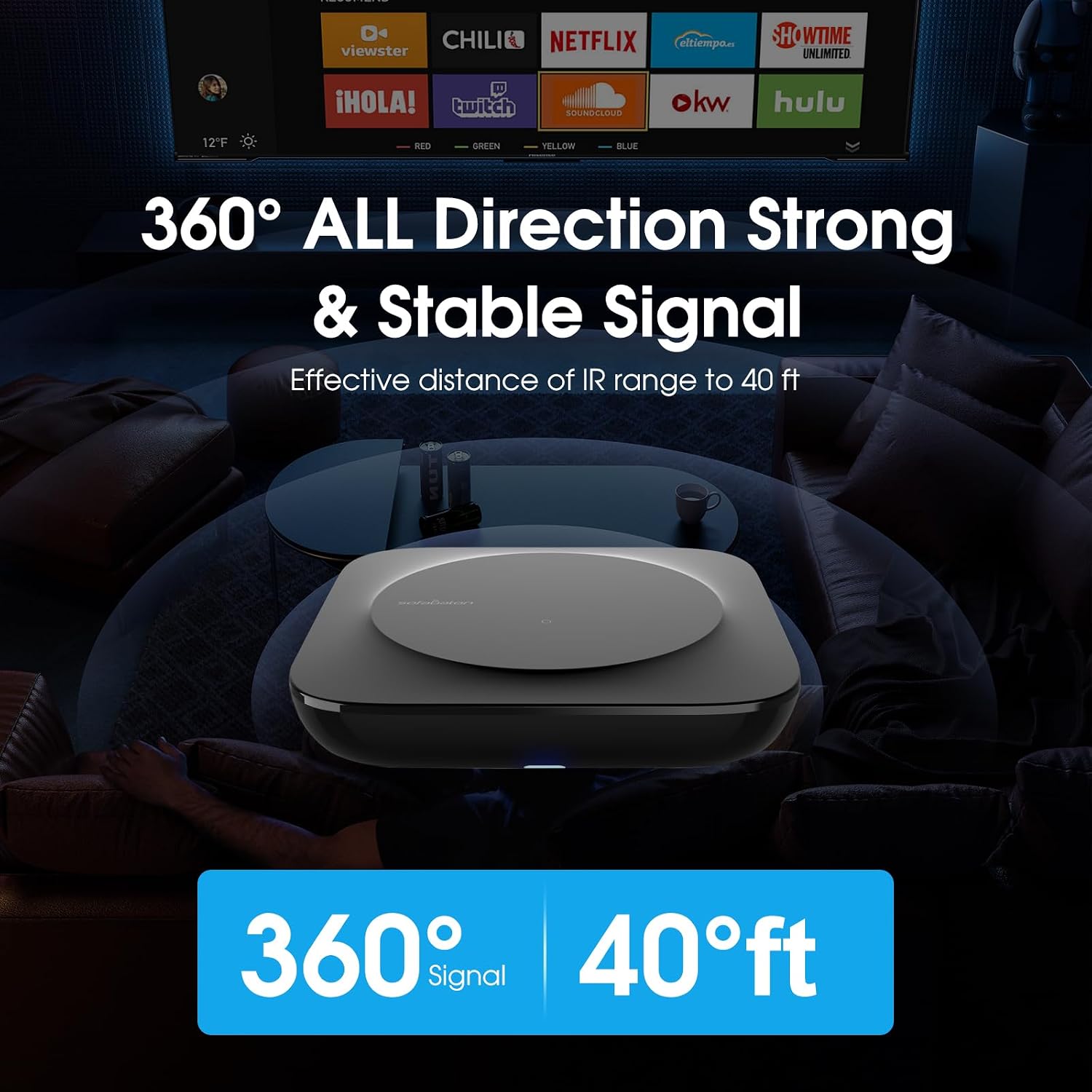Detalle 2 de SofaBaton X1S Universal Remote with Hub and App: One-Click Activities for IR/Bluetooth/WiFi Devices