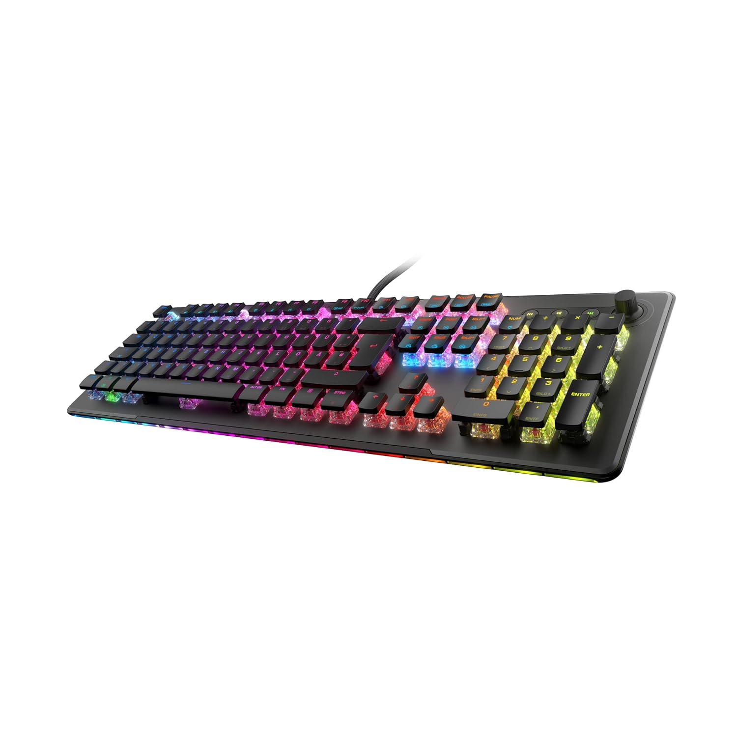 Detalle 2 de Turtle Beach Vulcan II Max – Optisch-mechanische Tastatur mit Titan II Schaltern, RGB und Handballenauflage