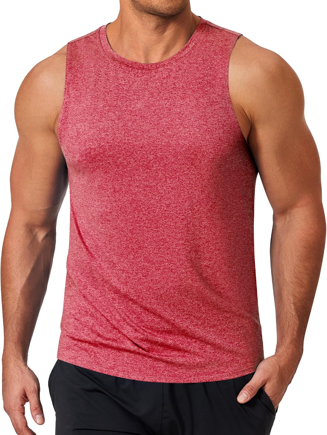 Detalle de COOFANDY Débardeur Homme Léger – T-Shirt sport féminin? non, homme – séchage rapide pour musculation et été