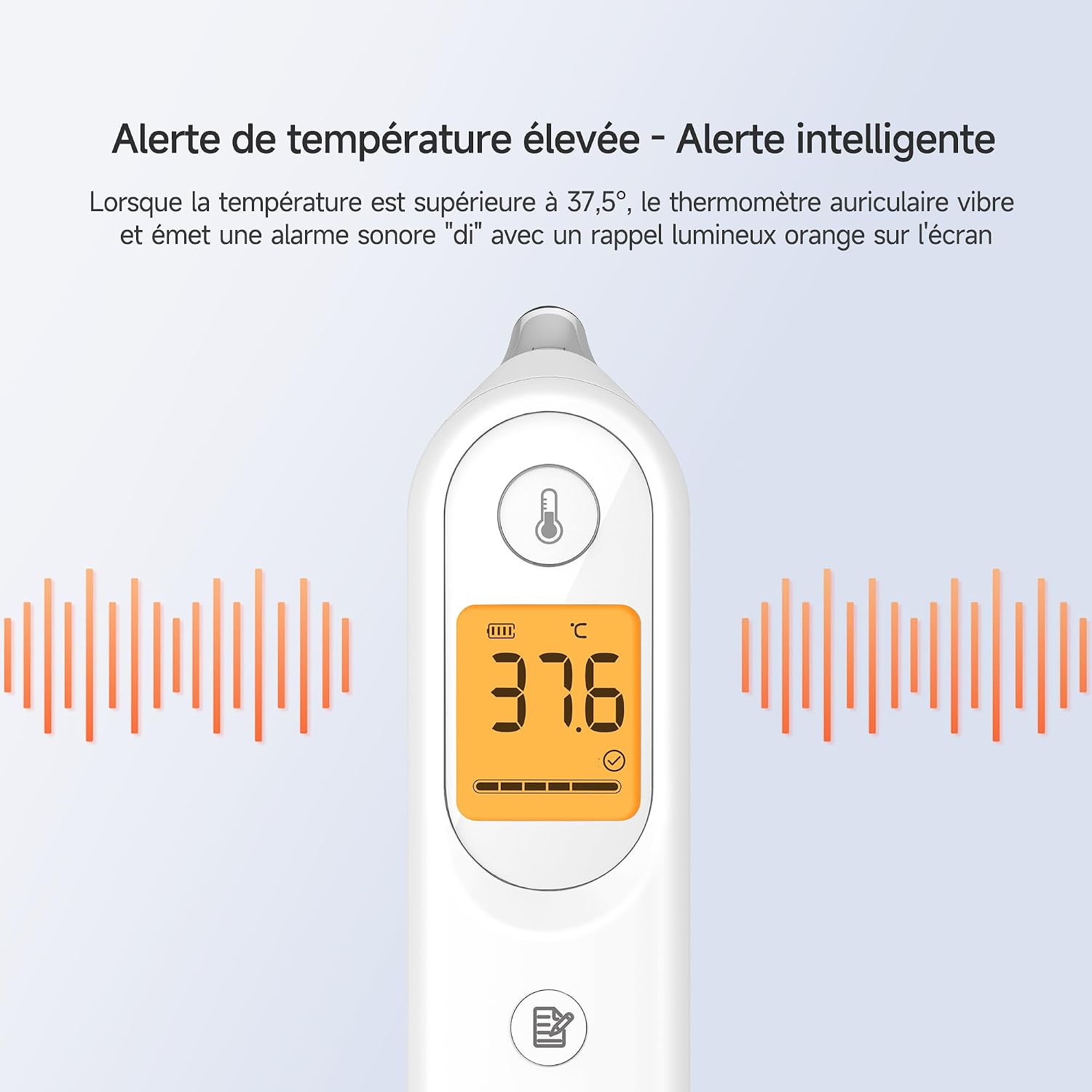 Detalle 2 de yuwell YHT101 Thermomètre auriculaire 0,1°