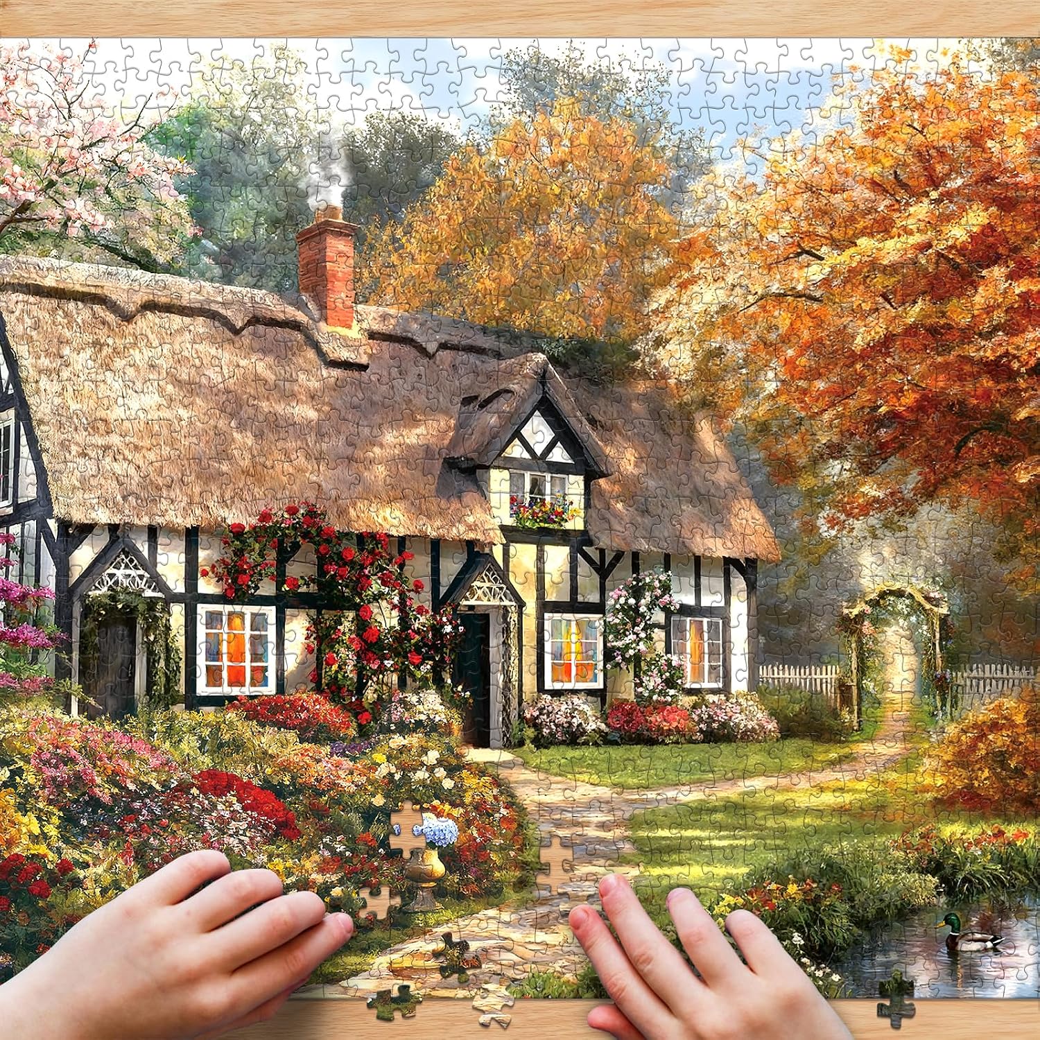 Detalle de Saralluna Cottage Jigsaw Puzzle 1,000 Pieces