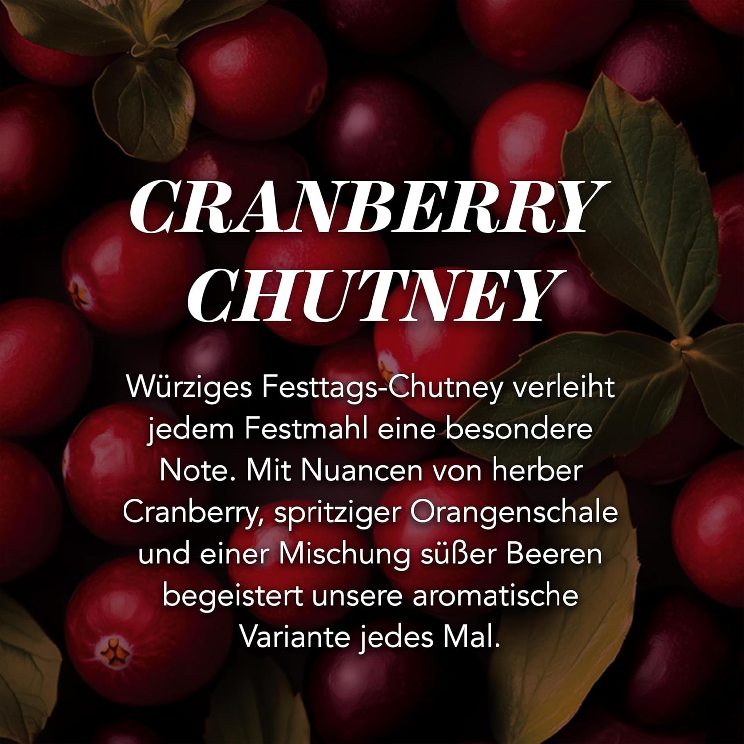 Detalle de Yankee Candle Duftkerze im Glas (groß) Cranberry Chutney – bis zu 150 Stunden Duft