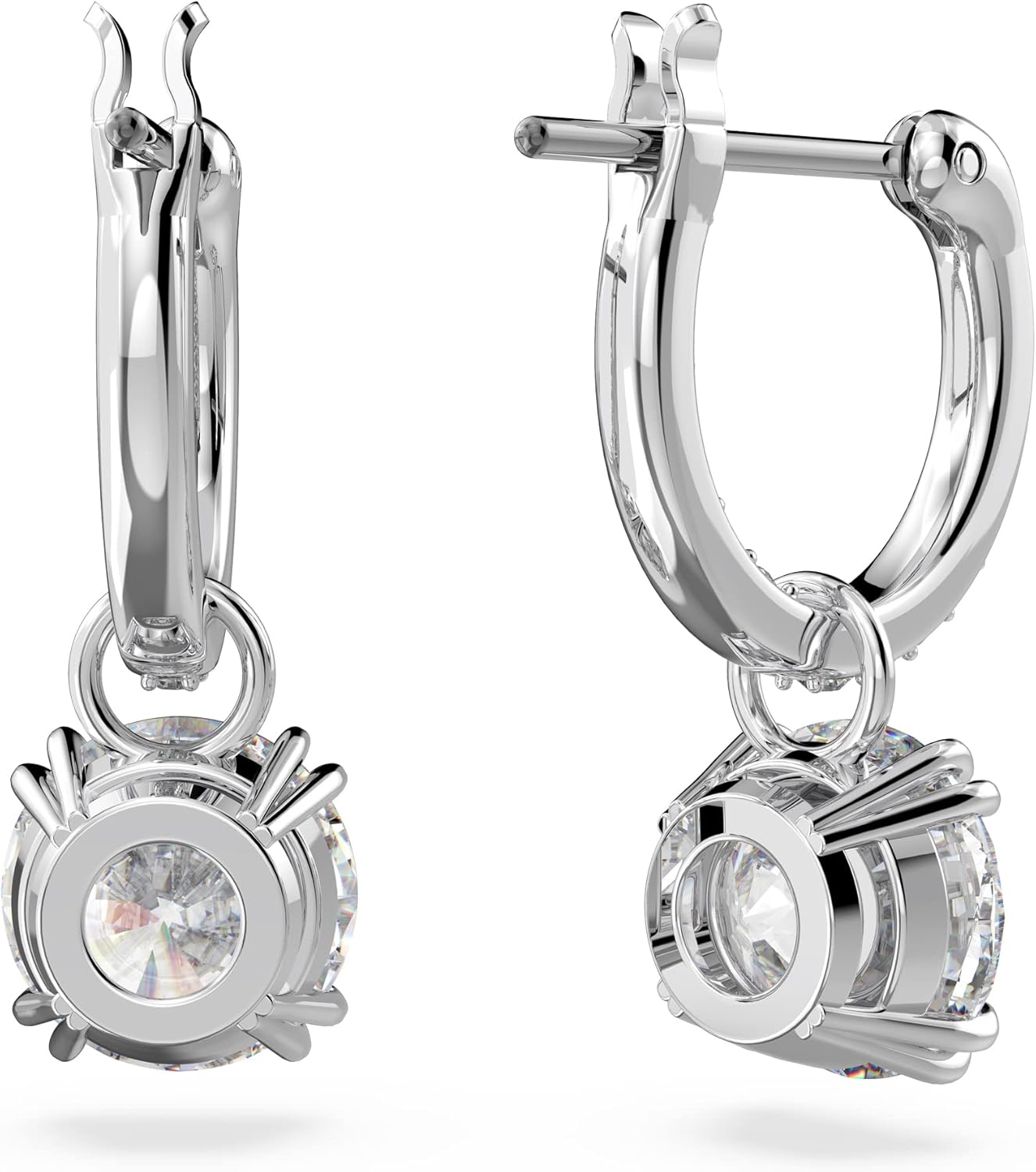 Thumbnail 2 de Swarovski Stilla Tropfenohrringe Rundschliff Weiß