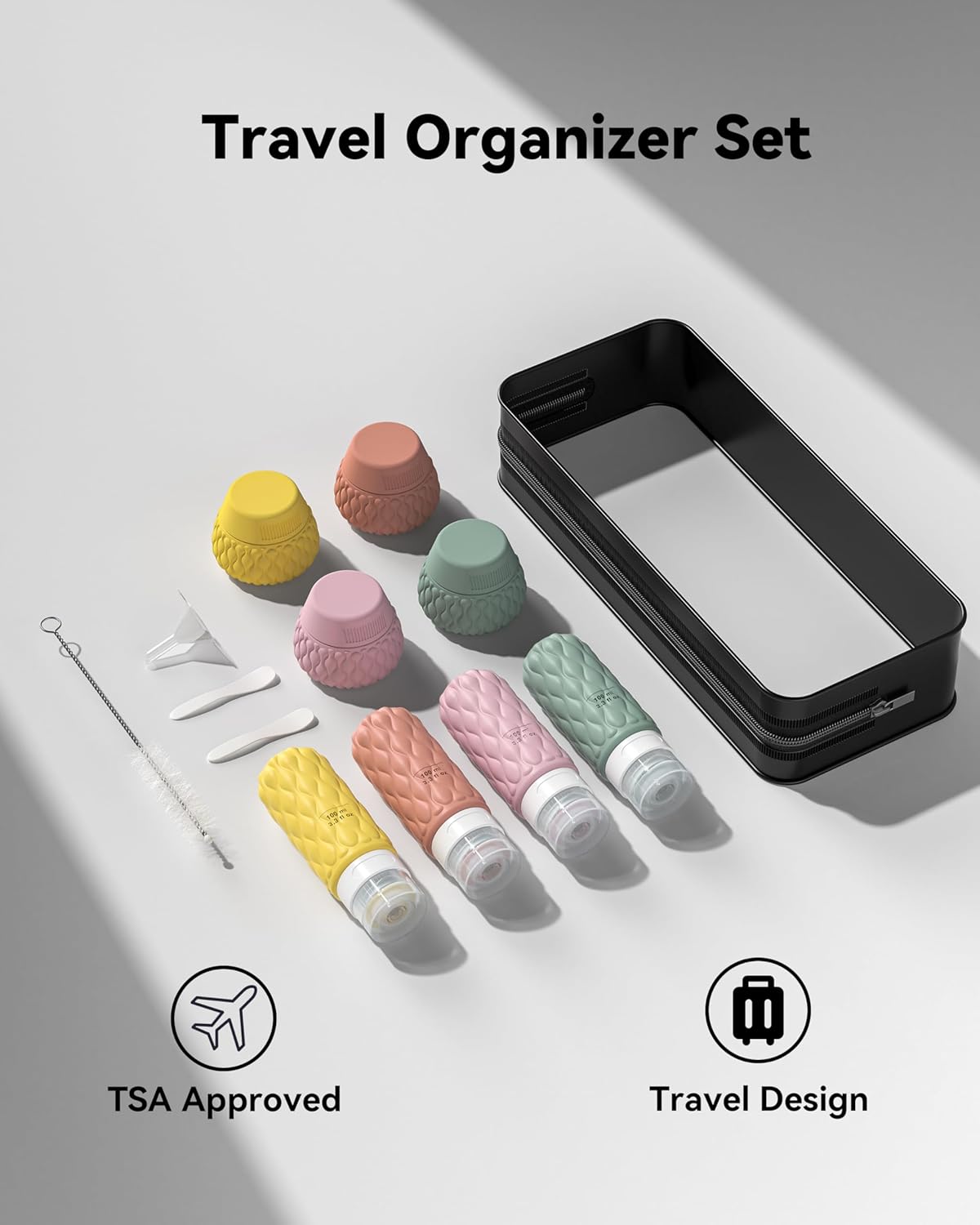 Thumbnail 6 de 8 Pack Silicone Travel Bottles for Toiletries with Labels and Clear Bag
