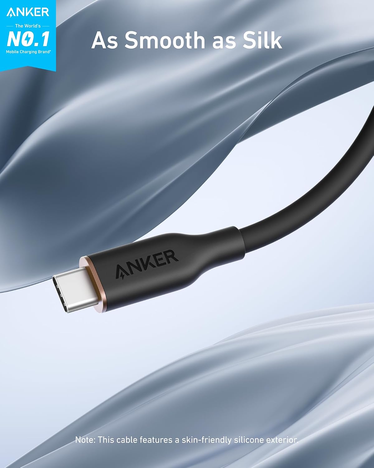 Detalle 2 de Anker PowerLine III Flow 240W 1,8m Negro