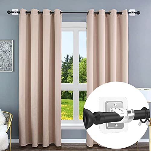 Detalle de Codoule Self Adhesive No Drill Adjustable Curtain Rod Holder Hooks Brackets (8-Pack)