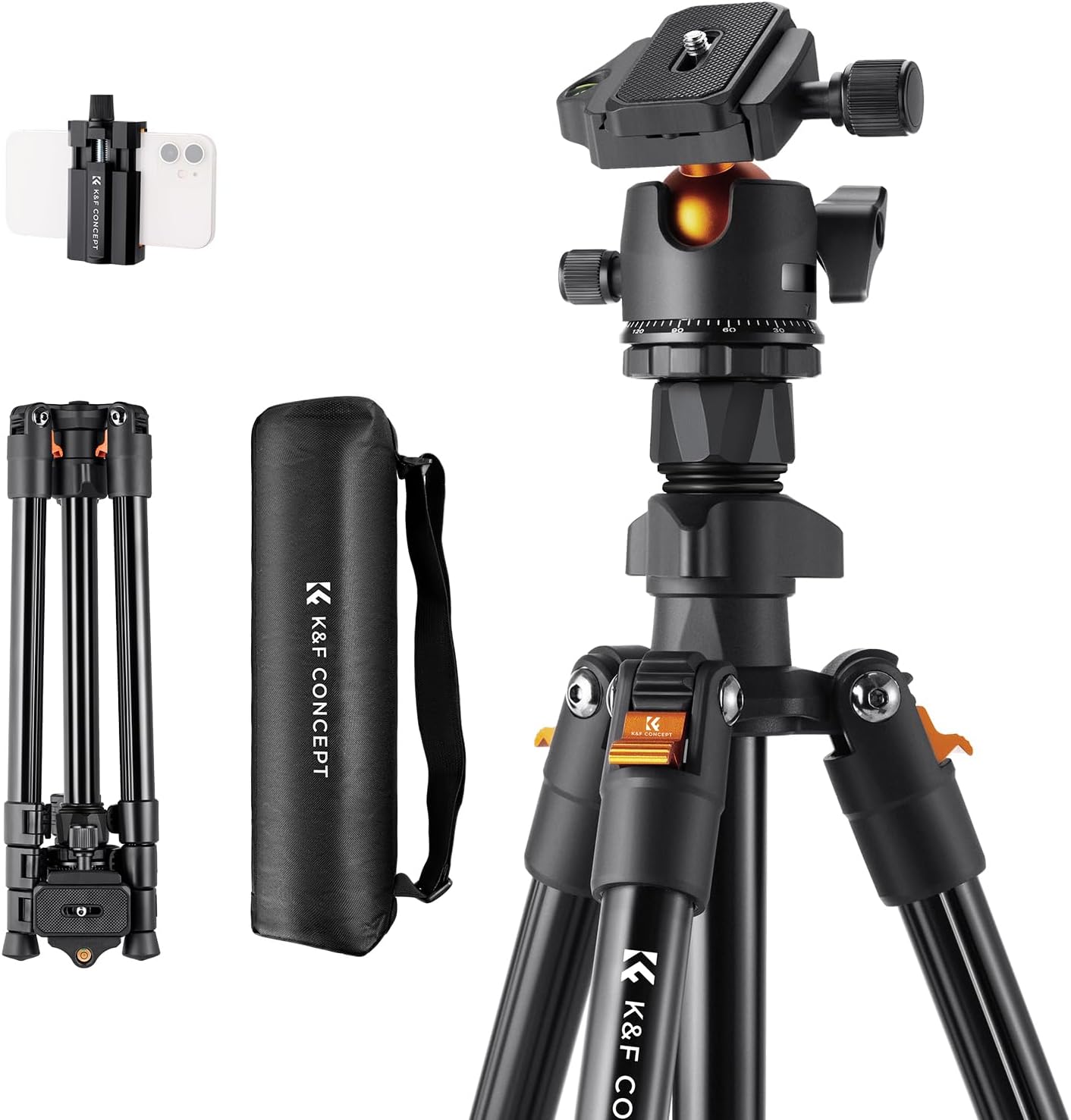 Detalle de K&F CONCEPT 64 inch Camera Tripod ⚙