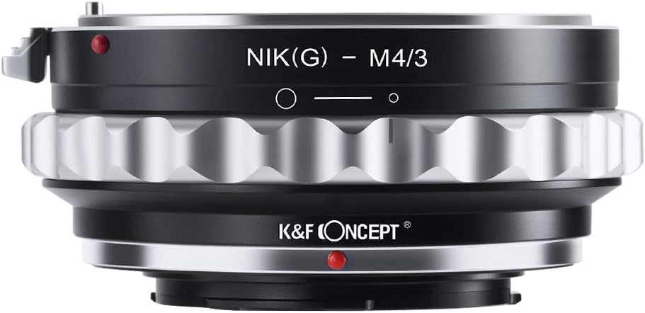 Detalle de K&F CONCEPT Nikon G AF-S(F) Objektiv Adapter mit Blendenring für Micro 4/3 (M4/3) – mechanisch, manuell