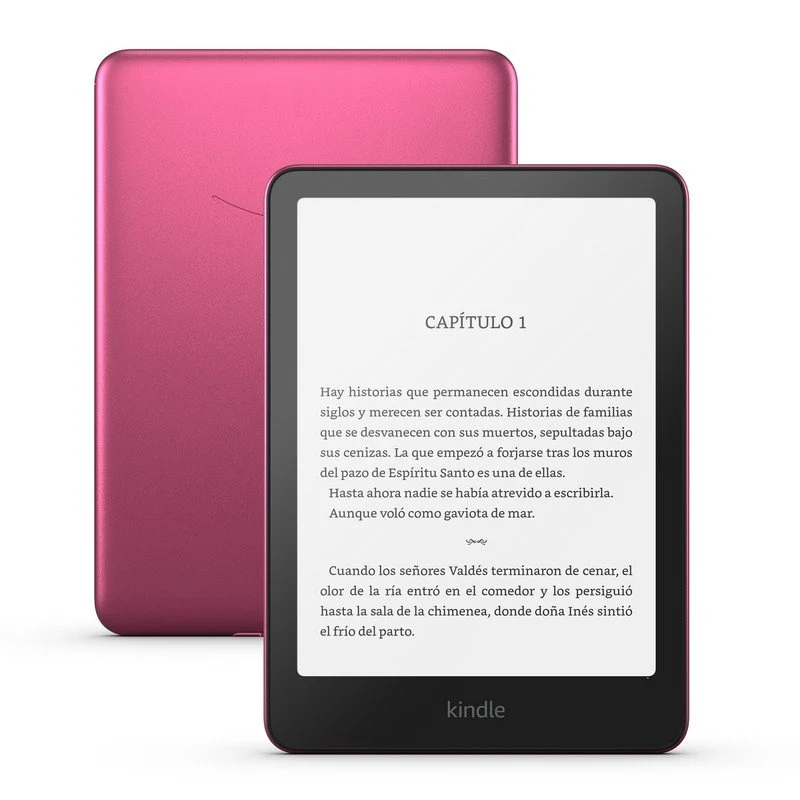 Detalle de Kindle Paperwhite Signature Edition 7" - Frambuesa Metalizado, 32GB (Amazon)