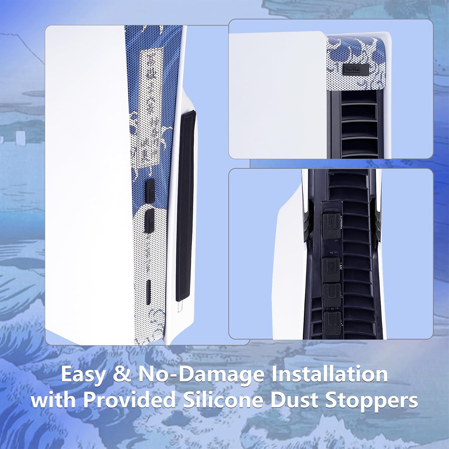 Detalle de Dust filter set for PS5 Pro, 9 plugs