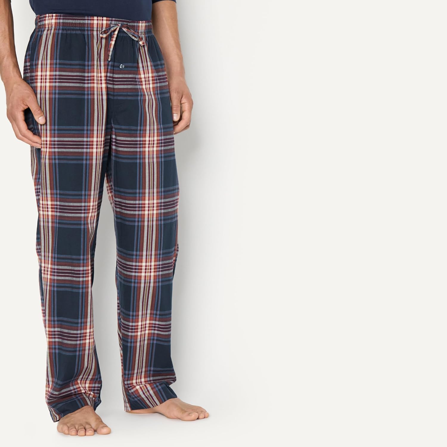 Thumbnail 2 de Amazon Essentials Uomo pantaloni da pigiama in popelín di cotone vestibilità dritta con tasche