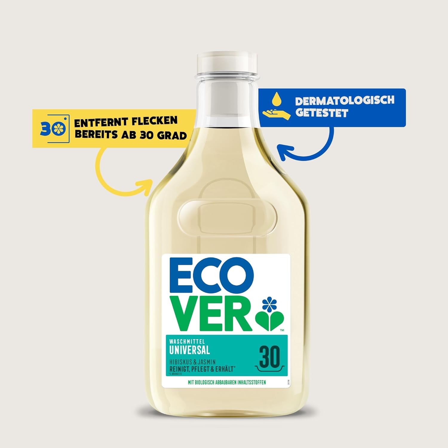 Thumbnail 4 de Ecover Universal Waschmittel Hibiskus & Jasmin 30 WL