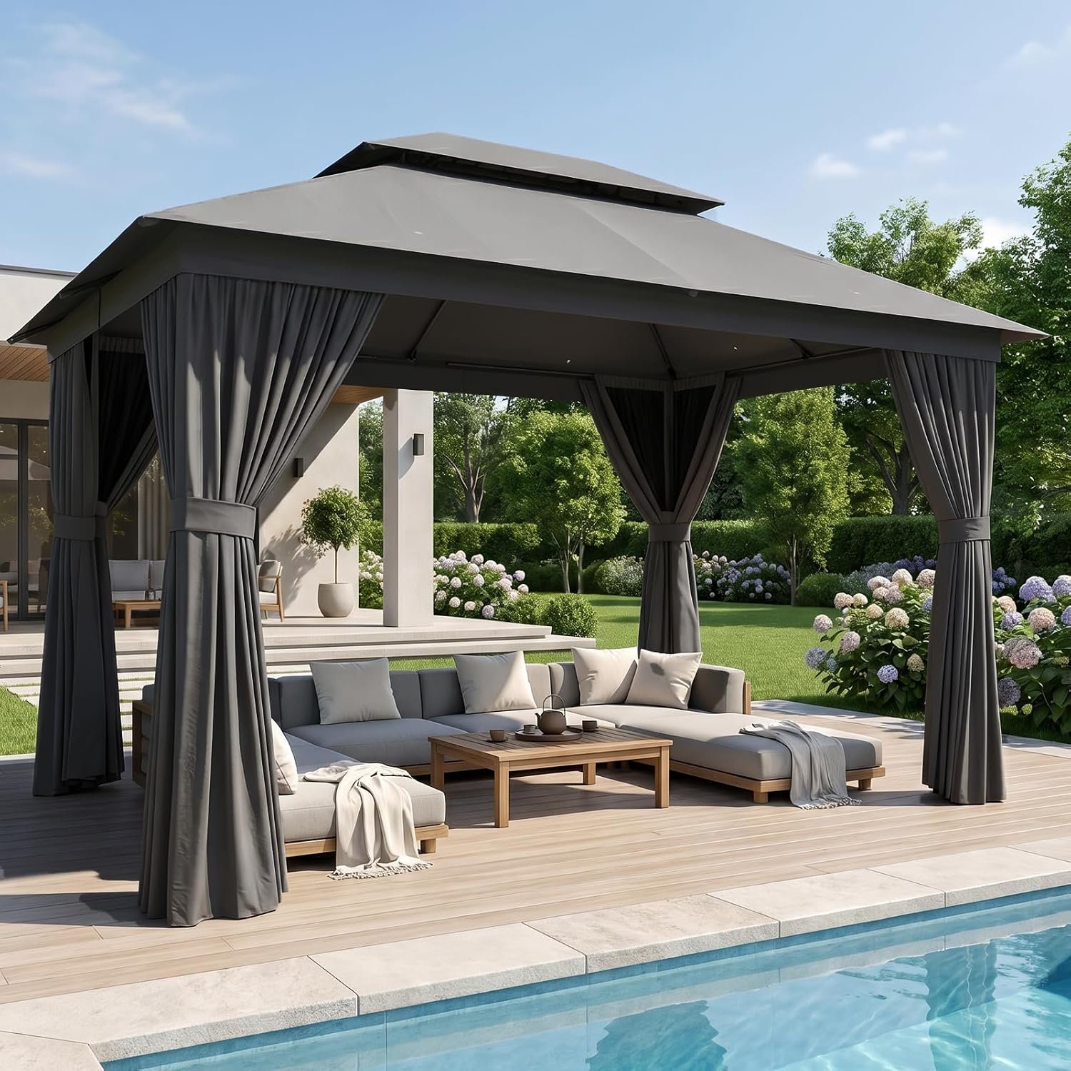 Detalle de Aoxun Gazebo Canopy 12' x 10