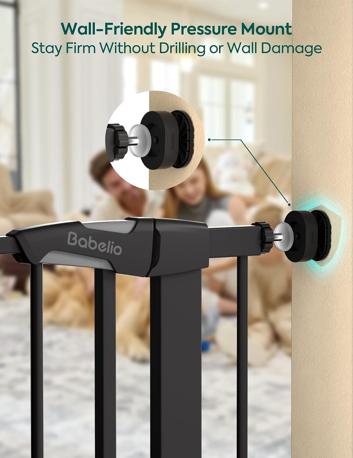 Thumbnail 6 de Babelio PressGuard CB-M-101 Baby Gate, 30-Inch, Triple-Lock, Auto-Close