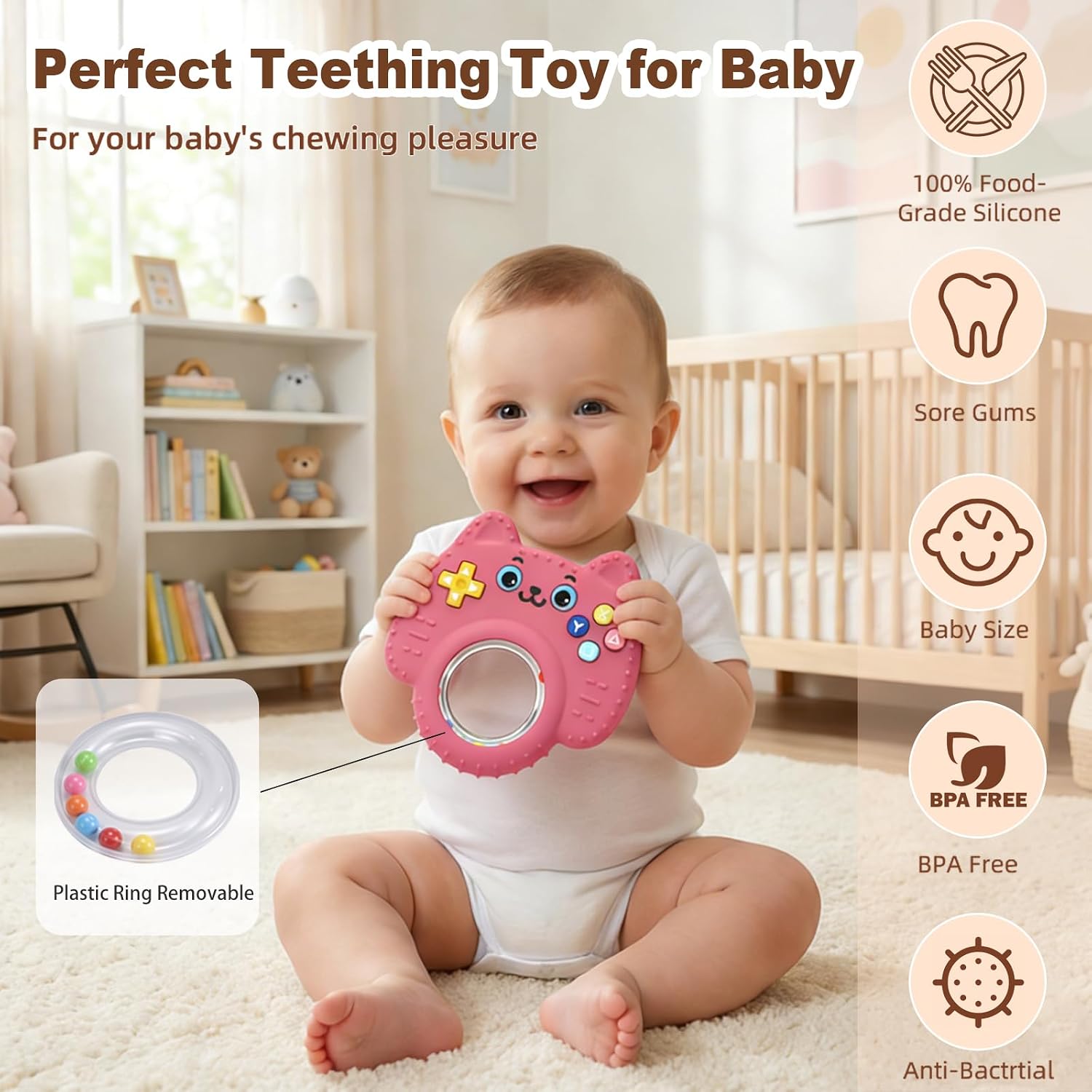 Detalle 1 de Haili Silicone Baby Teether